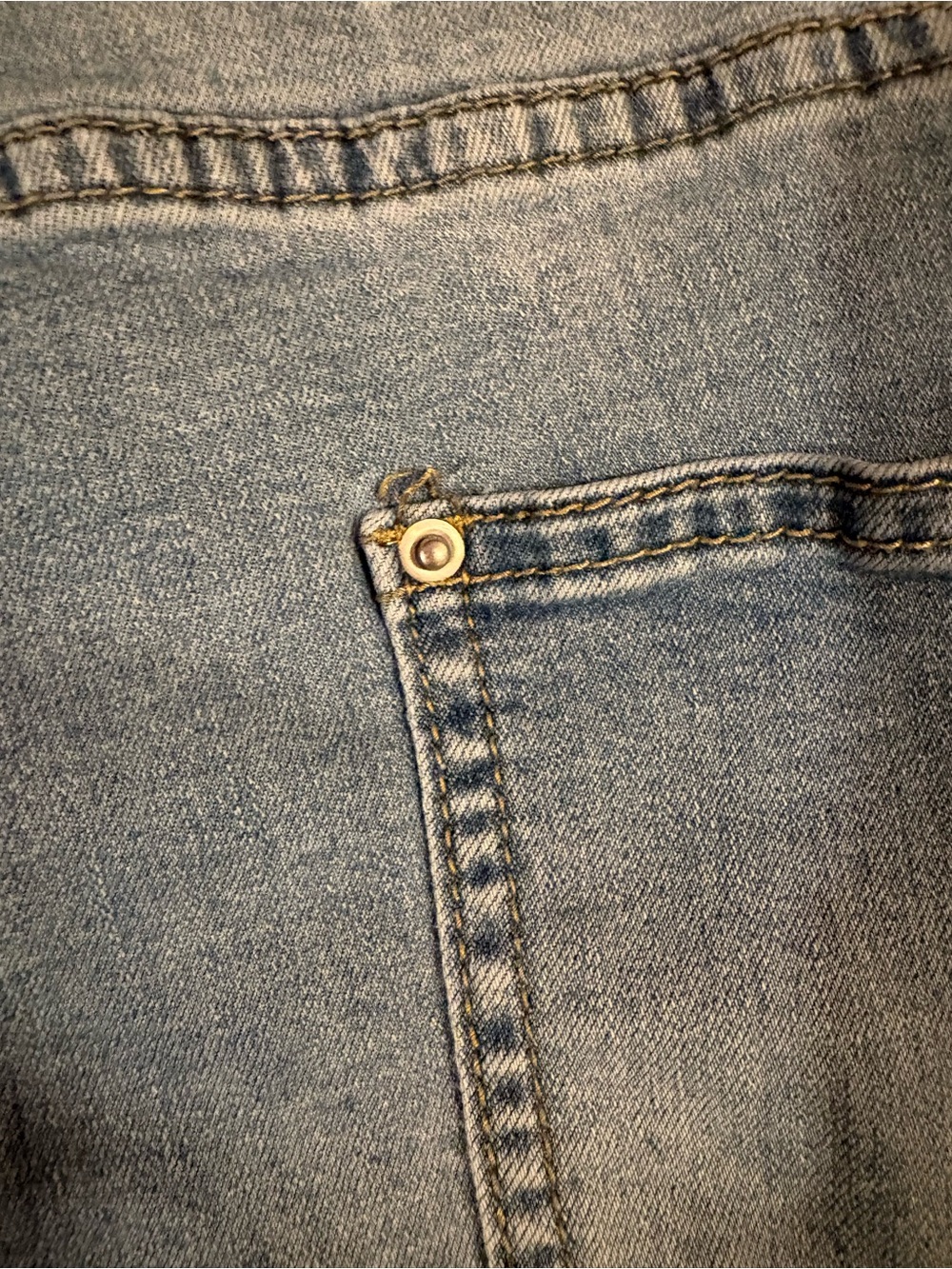 Light Blue Denim Roll-Cuff Women's Shorts Size 4XL - Picture 5 of 6